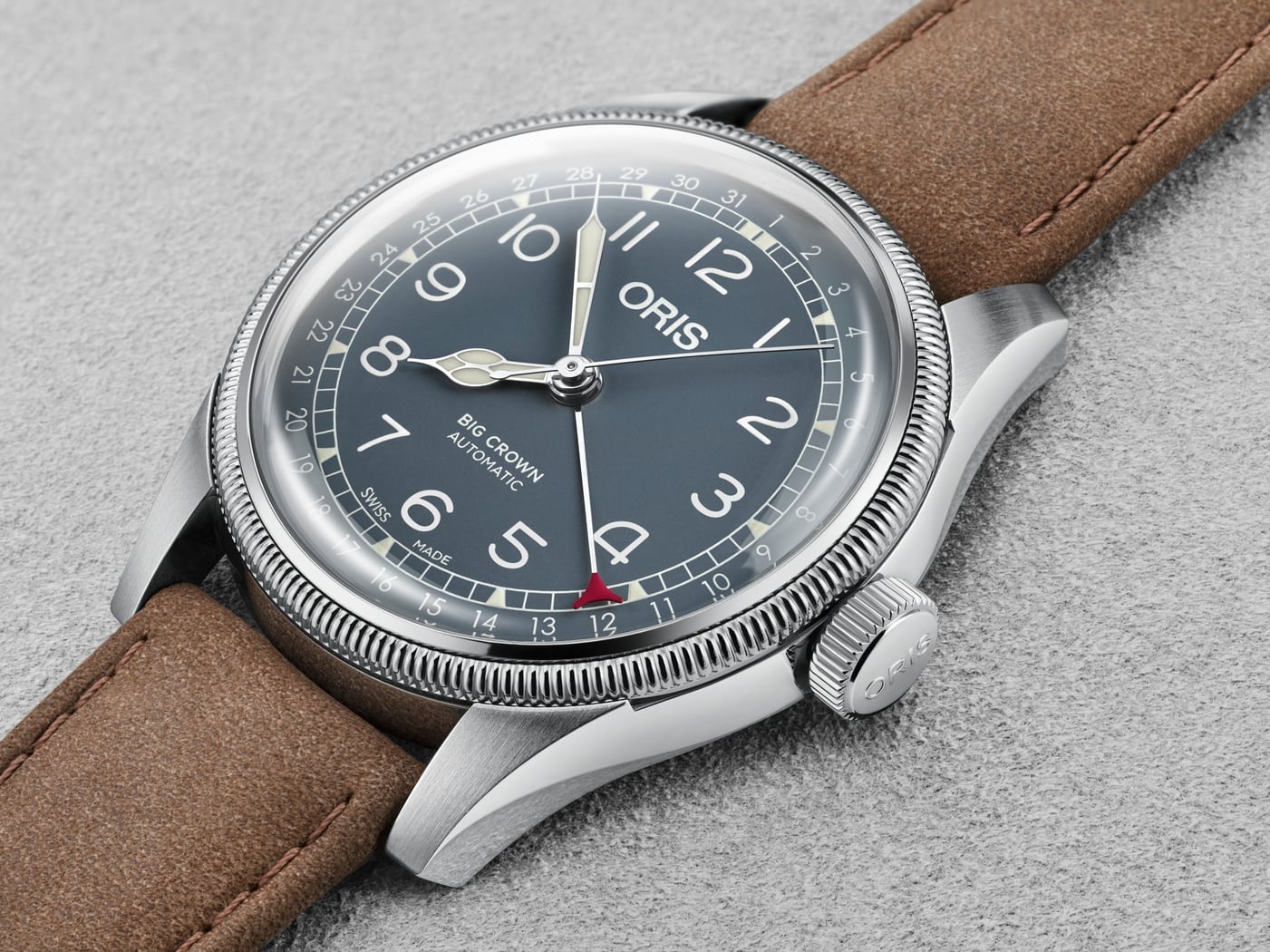 オリス(ORIS) ビッグクラウン ポインターデイト 40mm ブルー 01 754